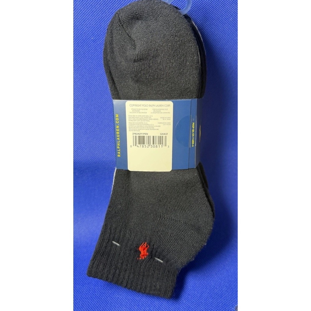 Polo Ralph Lauren Classic Sport Low Cut Ankle Socks Men's Size 6-12.5 Pack Of 4 - Picture 8 of 8